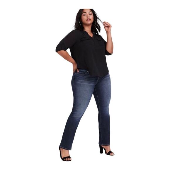 NWT Womens Torrid Relaxed Cloverdale Vintage Stretch Bootcut Jeans - Sz 18 18R - Picture 1 of 6
